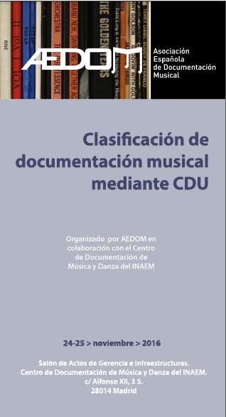 Curso «Clasificación de documentación musical mediante CDU»